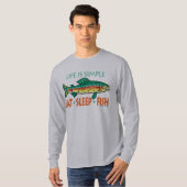 Funny Vist Gezegde T-shirt (Voorkant volledig)