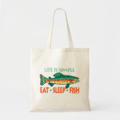 Funny Vist Gezegde Tote Bag (Voorkant)
