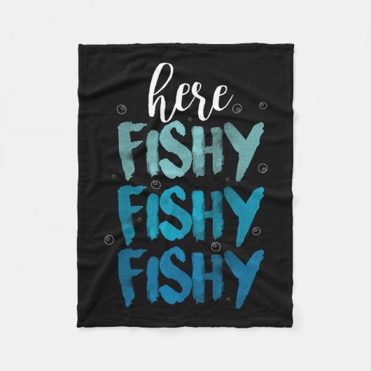 Funny Vist hier FishLove Summer Gift Fleece Deken (Voorkant)