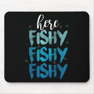 Funny Vist hier FishLove Summer Gift Muismat