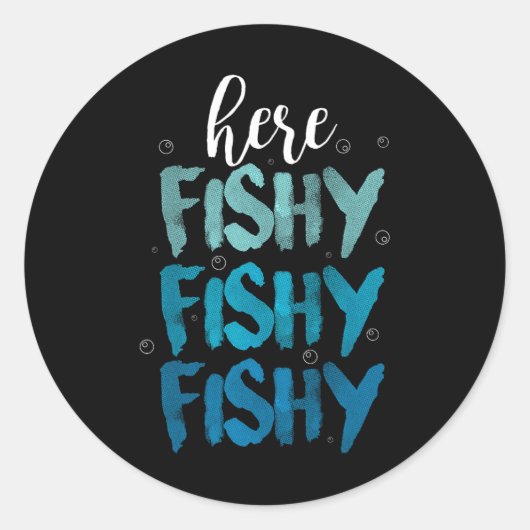 Funny Vist hier FishLove Summer Gift Ronde Sticker (Voorkant)