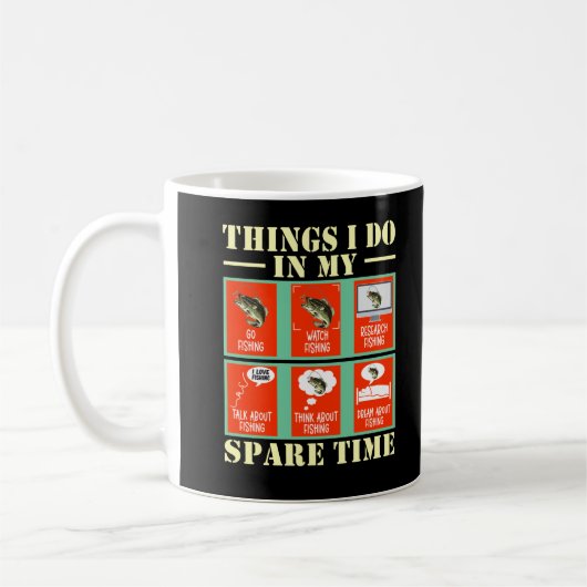 Funny Vist Humor Fisherman Koffiemok (Links)