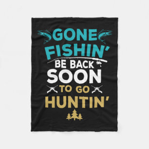 Funny Vist Hunter Hunter Hunter Hunting Fisherman Fleece Deken
