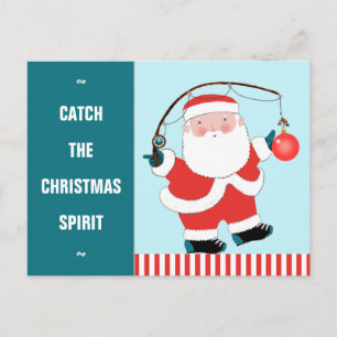 Funny Vist kerstfeestdag Briefkaart