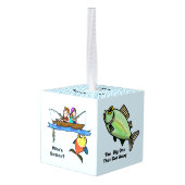 Funny Vist kerstmanversier Decoratie (Achter hoekig)