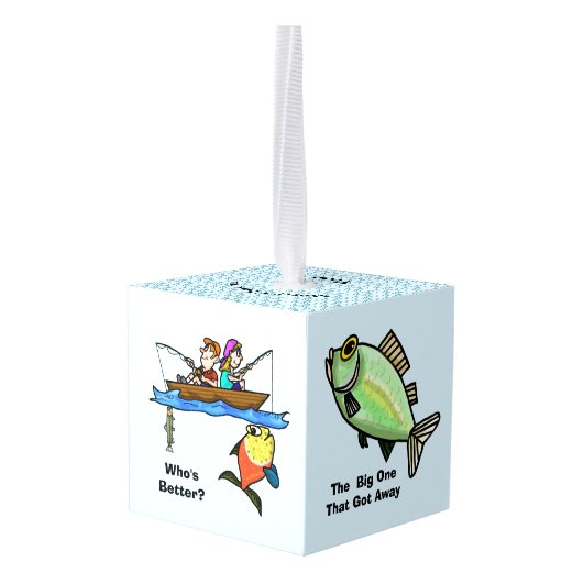 Funny Vist kerstmanversier Decoratie (Achter hoekig)