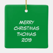 Funny Vist kerstmis Cartoon Keramisch Ornament (Achterkant)