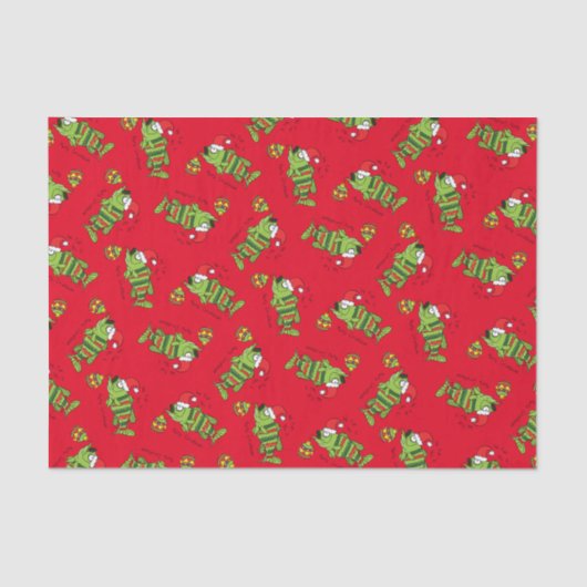 Funny Vist kerstmis Cartoon Tissuepapier (Voorkant)