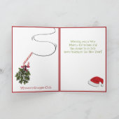 Funny Vist Kerstmis - Merry Fishmas Mistletoe Feestdagen Kaart (Binnen)