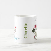 Funny Vist Kerstmis - Merry Fishmas Mistletoe Koffiemok (Center)