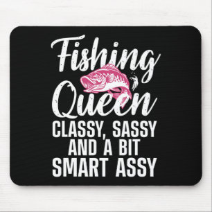 Funny Vist koningin design voor dames in de visser Muismat