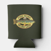 Funny Vist - MEER VIS - MINDER WERKEN Blikjeskoeler (Achterkant)