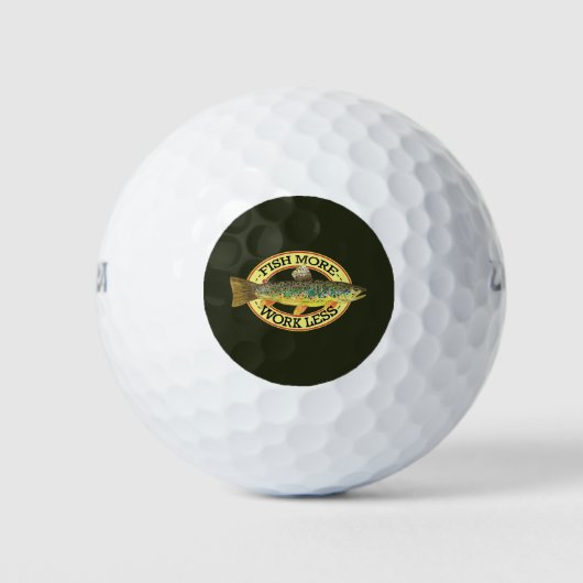 Funny Vist - MEER VIS - MINDER WERKEN Golfballen (Voorkant)