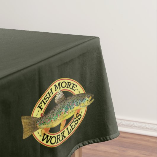Funny Vist - MEER VISSEN - MINDER WERK Tafelkleed (Voorbeeld)