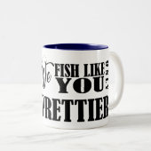 Funny Vist Mok van tweetone koffie voor vrouwen (Voorkant rechts)