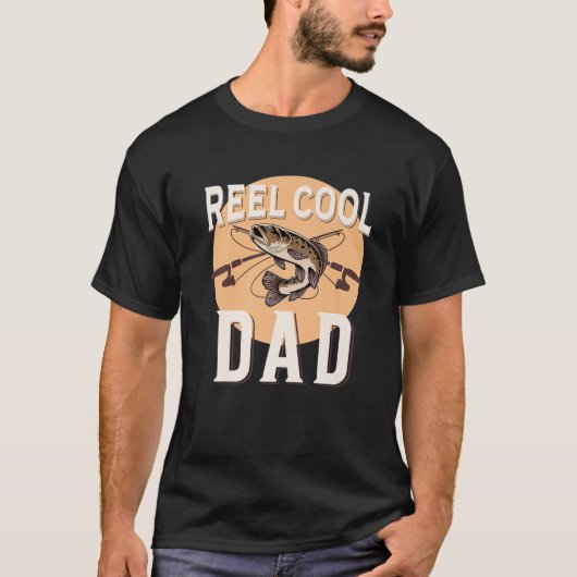 Funny Vist Reel Cool Dad Outdoor T-shirt (Voorkant)