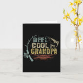 Funny Vist Reel Cool Grandpa Kaart (Gele Bloem)