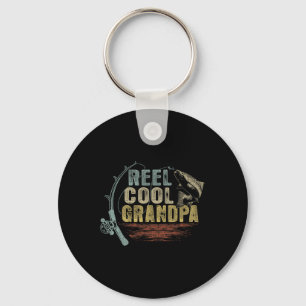 Funny Vist Reel Cool Grandpa Sleutelhanger