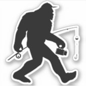 Funny Vist Sasquatch Sticker Decal (Voorkant)