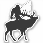 Funny Vist Sasquatch Sticker Decal (Voorkant)