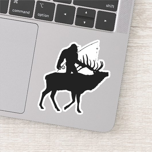 Funny Vist Sasquatch Sticker Decal (Detail)