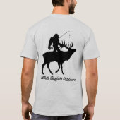 Funny Vist Shirt met Sasquatch Riding Elk (Achterkant)