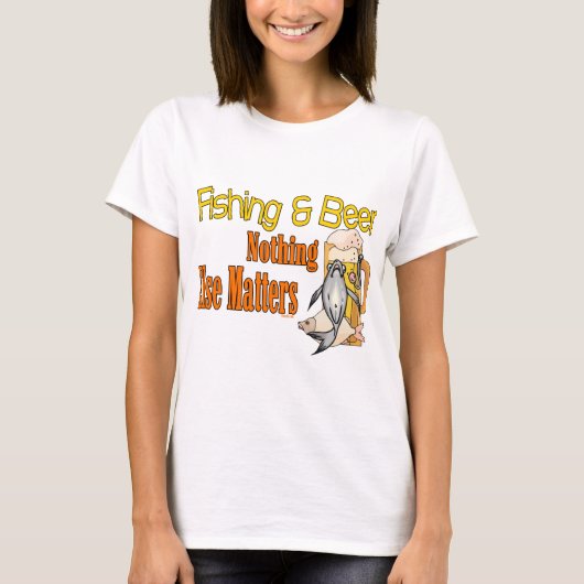 Funny Vist Shirt Vist Humor Vissen Beer (Voorkant)