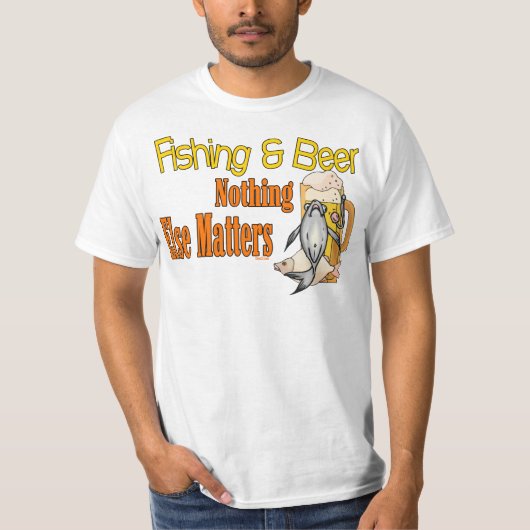 Funny Vist Shirt Vist Humor Vissen Beer (Voorkant)