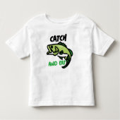 Funny Vist Vangst en eet Kinder Shirts (Voorkant)