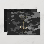 Funny Viste Vaderdag Camo Letter Bedankkaart (Voorkant / Achterkant)