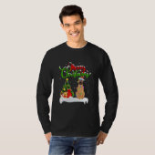 Funny Vizsla Hondenliefhebber Xmas Lighting Vizsla T-shirt (Voorkant volledig)