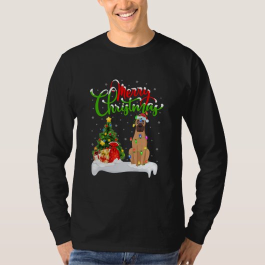 Funny Vizsla Hondenliefhebber Xmas Lighting Vizsla T-shirt (Voorkant)