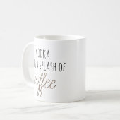 Funny Vodka Drink koffie Mok Splash (Voorkant links)