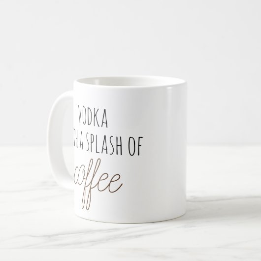 Funny Vodka Drink koffie Mok Splash (Voorkant links)