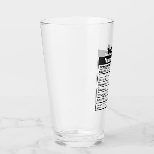 Funny Vodka Nutrition Facts Glass Glas (Rechts)