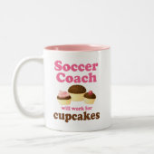 Funny Voetbal coach Tweekleurige Koffiemok (Links)