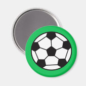 Funny Voetbal over groene achtergrond Magneet (Voorkant / Achterkant)