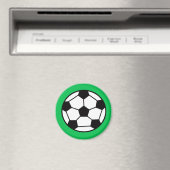 Funny Voetbal over groene achtergrond Magneet (Insitu (Vaatwasser))