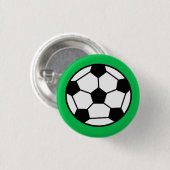 Funny Voetbal over groene achtergrond Ronde Button 3,2 Cm (Voorkant /achterkant)