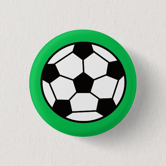 Funny Voetbal over groene achtergrond Ronde Button 3,2 Cm (Voorkant)