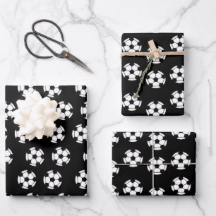 Funny Voetbal Pattern Inpakpapier Vel