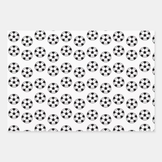 Funny Voetbal Pattern Inpakpapier Vel (Voorkant 3)