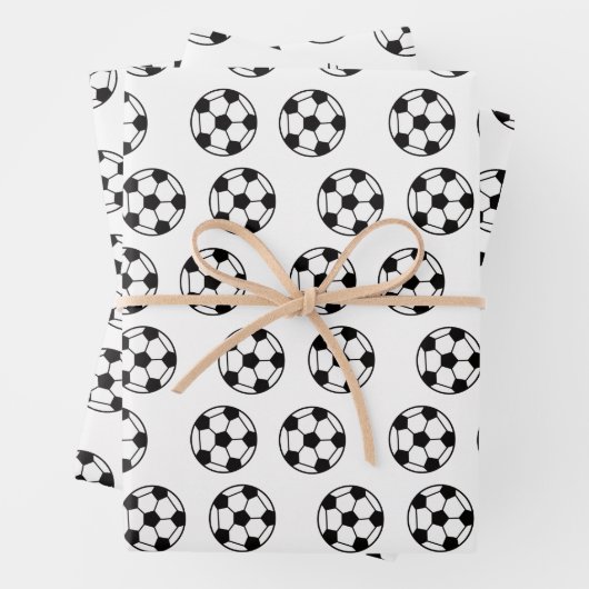 Funny Voetbal Pattern Inpakpapier Vel (In situ)