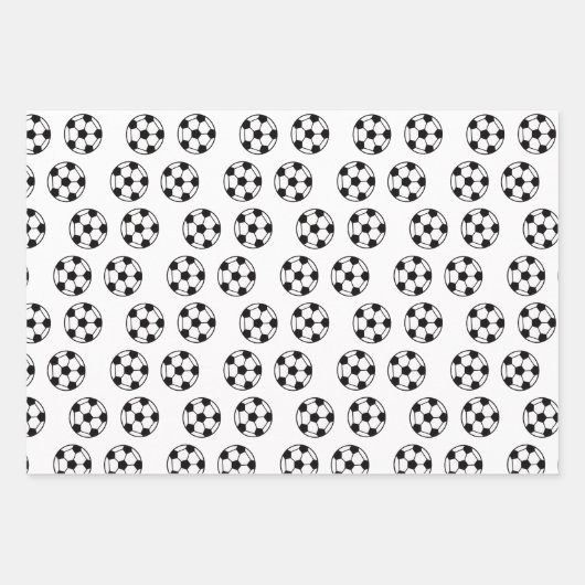 Funny Voetbal Pattern Inpakpapier Vel (Voorkant)