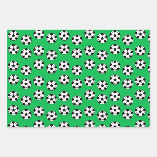 Funny Voetbal Pattern Inpakpapier Vel (Voorkant 3)