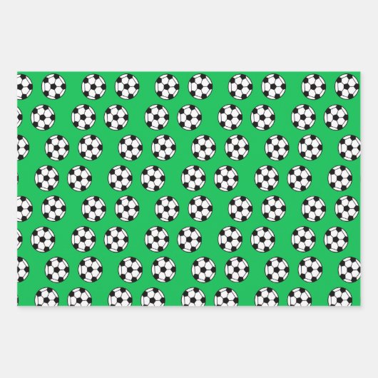 Funny Voetbal Pattern Inpakpapier Vel (Voorkant)