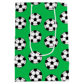 Funny Voetbal Pattern Medium Cadeauzakje (Achterkant)