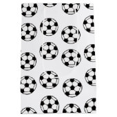 Funny Voetbal Pattern Medium Cadeauzakje (Achterkant)