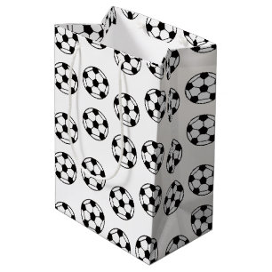 Funny Voetbal Pattern Medium Cadeauzakje