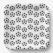 Funny Voetbal Pattern Papieren Bordje (Voorkant)